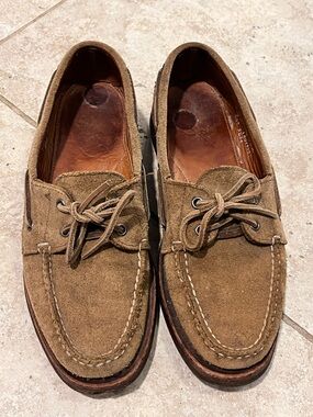 RANCOURT Suede Leather Loafer Moccasin Boat Shoe 9.5D US Made in USA Maine EUC